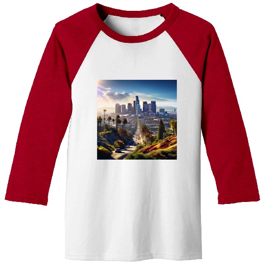 los angeles city. Baseball Tees