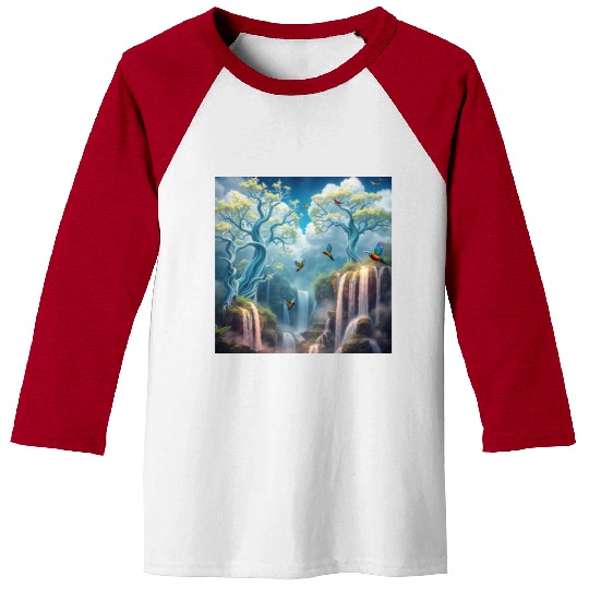 The Celestial Canopy A Dream Among the Clouds Baseball Tees