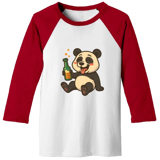Drunk Party Panda Baseball Tees
