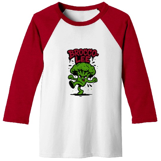 Brocco Lee – Funny Broccoli Karate Baseball Tees