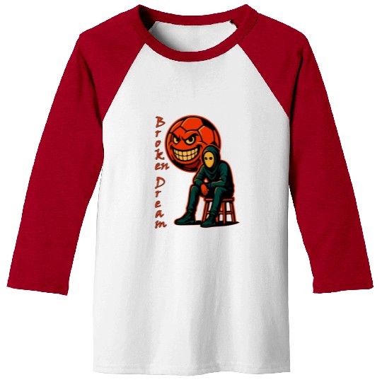 Masked Player & Angry Ball – Street Sports Art Baseball Tees