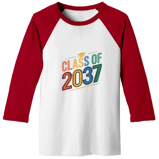Class of 2037 Grow With Me, Funny back to school Baseball Tees