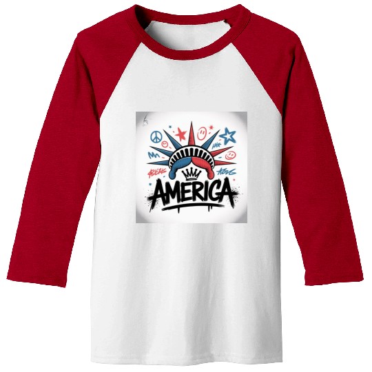 Statue of Liberty USA Graffiti Zero Limit Brand Baseball Tees