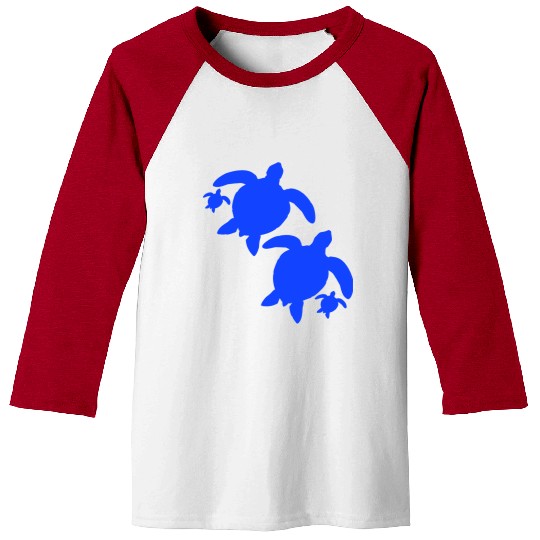 Water turtle family 2 children parents mom dad Baseball Tees