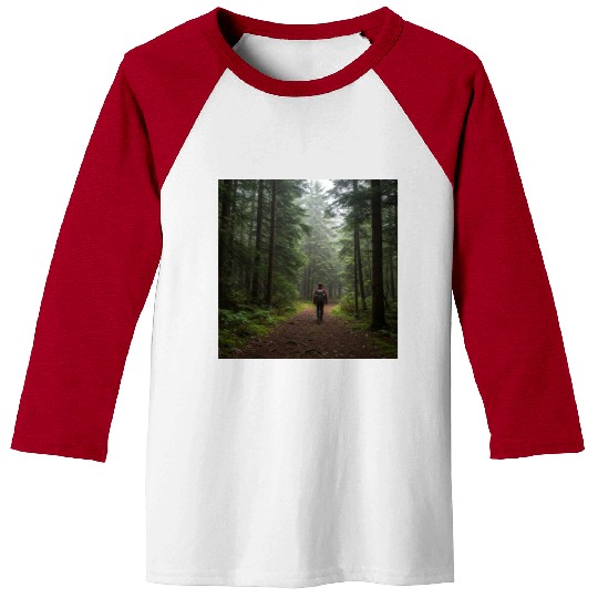 Enchanted Forest Nature Scene Baseball Tees
