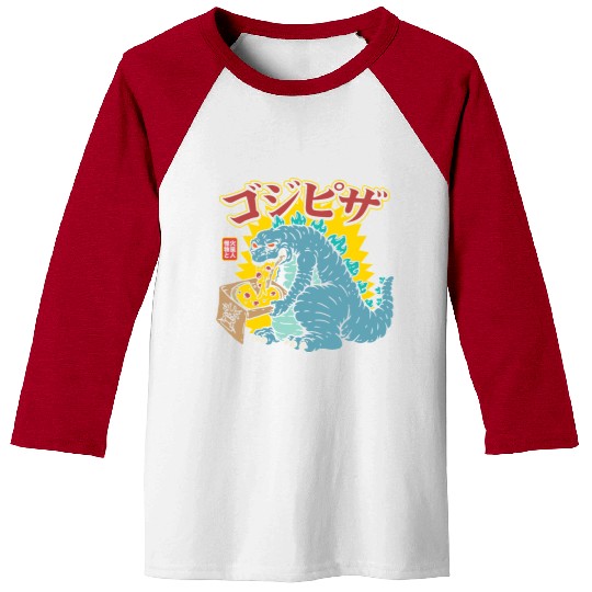 Kaiju Pizza Cravings Baseball Tees