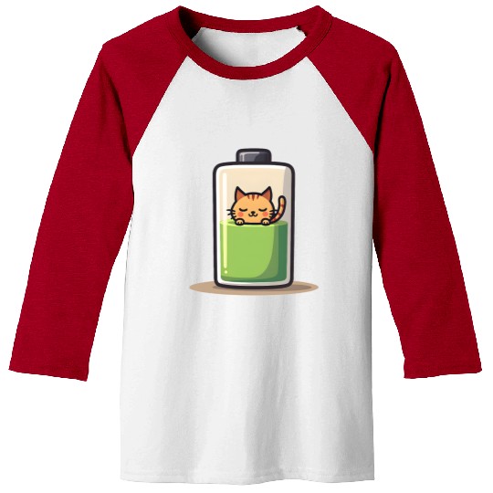 Cat Nap Battery Baseball Tees