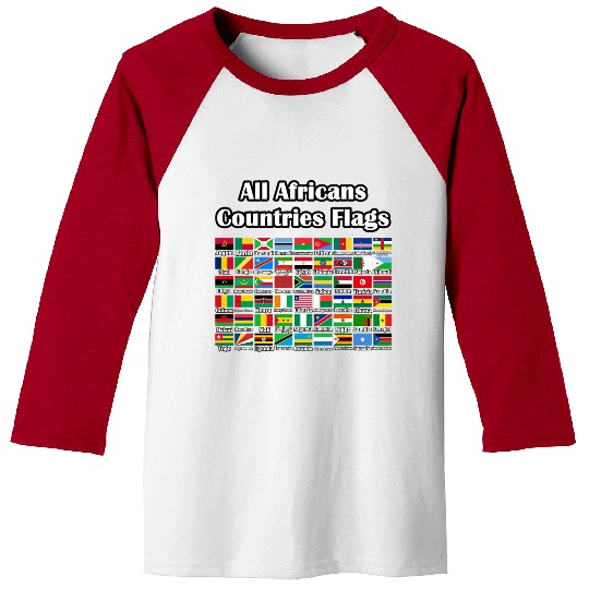 All Africans Countries Flags Baseball Tees