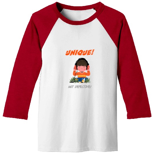 Unique Not Defective Autism Advocacy Baseball Tees