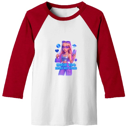 Y2K Rich Girl - ERROR 404 Bold Aesthetic Baseball Tees