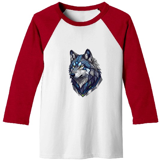 Cyber Wolf Sentinel Baseball Tees
