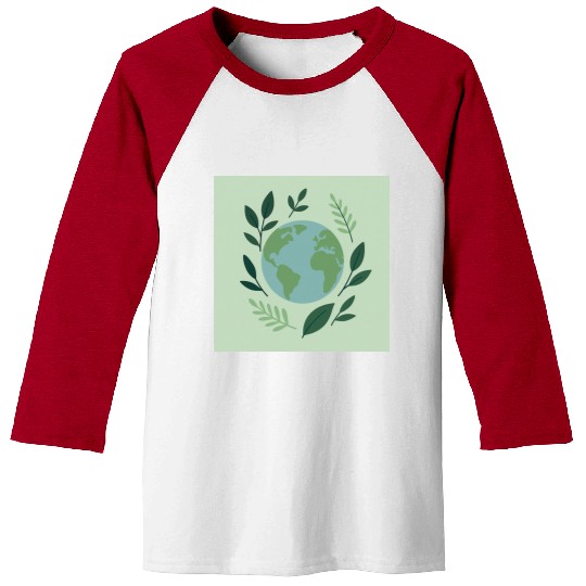Earth and Leaves Eco Print Baseball Tees