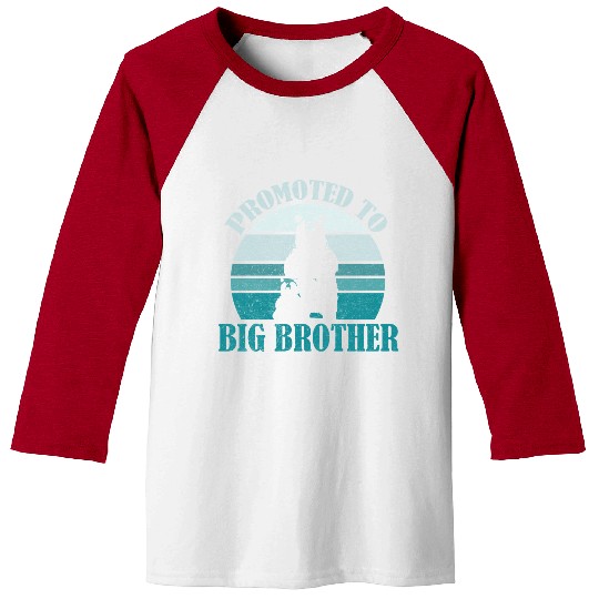 Promoted to Big Brother Bear Design Kids Toddler Baseball Tees