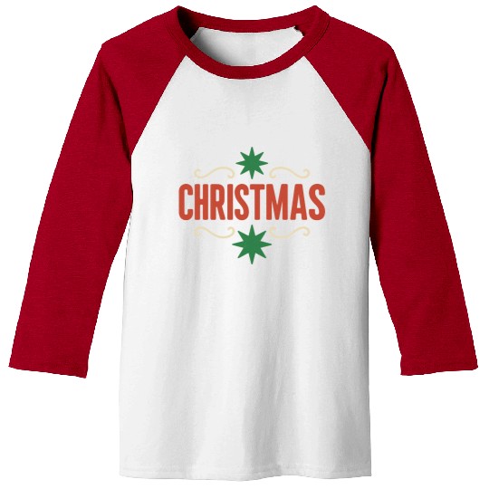 Festive Christmas Spirit Illustration Baseball Tees