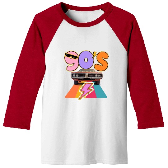 Retro 90s Muscle Vibes Baseball Tees