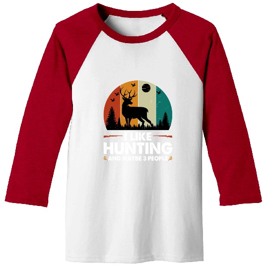 Funny Deer Hunting Baseball Tees