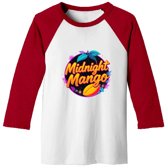 Nighttime Mango Bright Design Baseball Tees