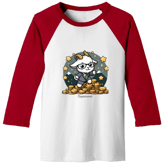Capricorn Business Goat Illustration Baseball Tees