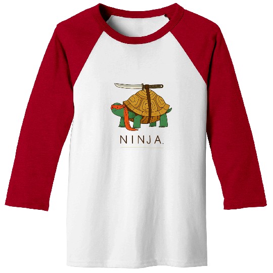 Ninja Turtle Warrior Illustration Baseball Tees