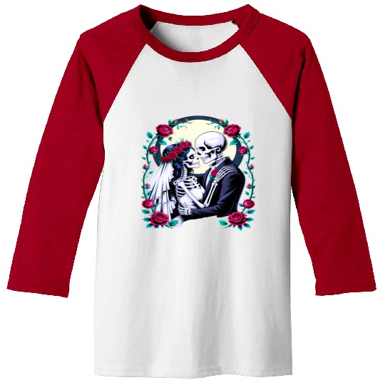 Bride and Groom Eternal Love Romantic Wedding Baseball Tees