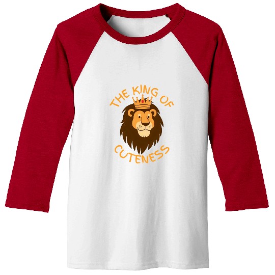 King of Cuteness – Baby & Toddler Lion Crown Baseball Tees