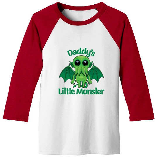 Daddy’s Little Monster Cute Baby Cthulhu Baseball Tees