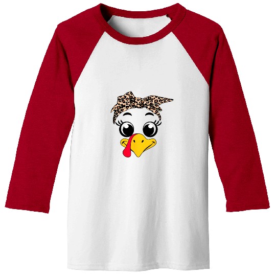 Leopard Print Headscarf Duck Face Baseball Tees