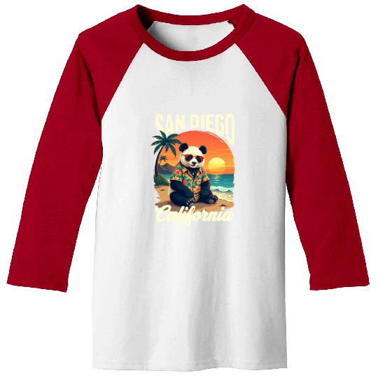 California Panda Zoo San Diego  Family Vaction Baseball Tees