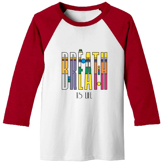 Breathe Baseball Tees Colorful Mindfulness & Relaxation