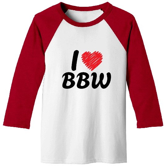 I Love BBW – Bold Body Positive Statement Design Baseball Tees