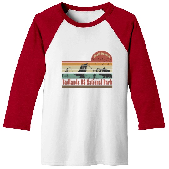 Badlands US National Park South Dakota Travel Baseball Tees