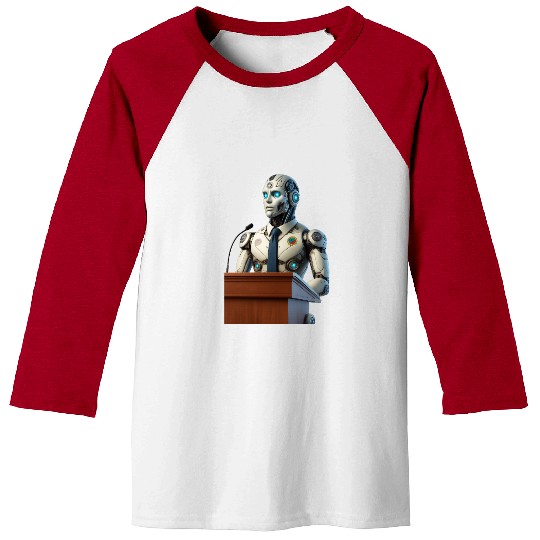 Futuristic Robot President Baseball Tees
