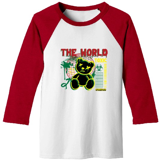 Toxic World Kawaii Bear Artwear Baseball Tees