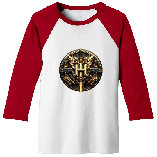 Regal Dragon Emblem with Shield Baseball Tees