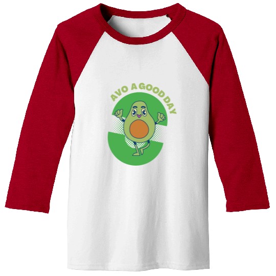 Cute Avocado Celebrating Good Day Baseball Tees
