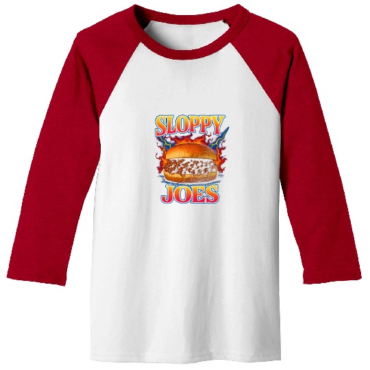 Sloppy Joes Favorite Food Funny Weird 90s Baseball Tees