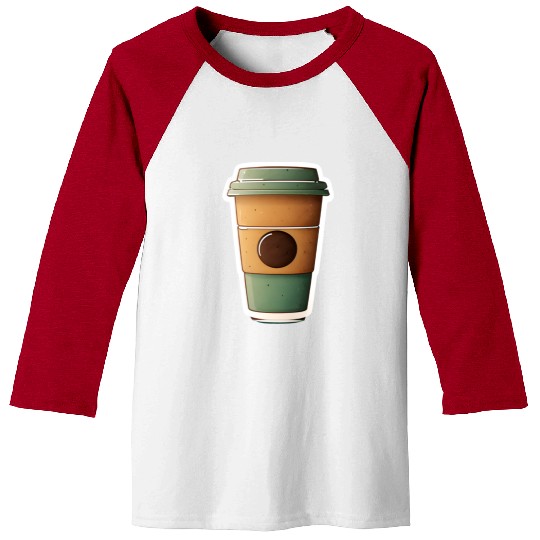 Coffee Cup with Eco-Friendly Green Lid Baseball Tees
