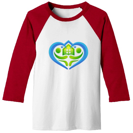 Creative Heart Home Embrace Design Baseball Tees