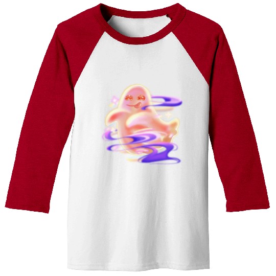 Playful Glowing Ghost  Baseball Tees