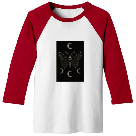 Dark Celestial Butterfly Tapestry Baseball Tees