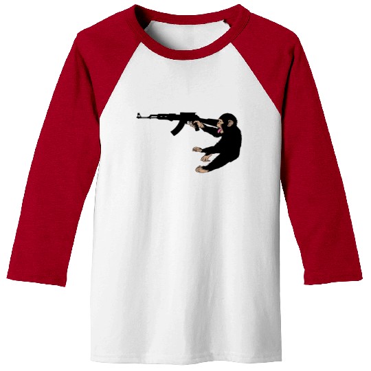 monkey holding a gun Baseball Tees