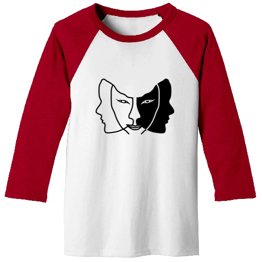 light dark face mask gemini Baseball Tees