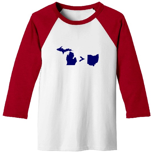 Funny Michigan Greater Than Ohio Baseball Tees