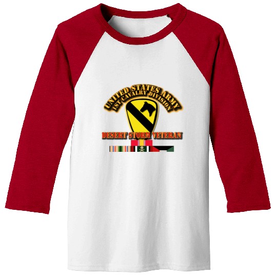 Army - 1st Cavalry Division - Desert Storm Veteran Baseball Tees