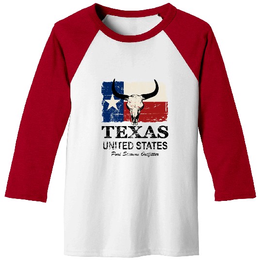 Texas Bull Flag - Vintage Look Baseball Tees