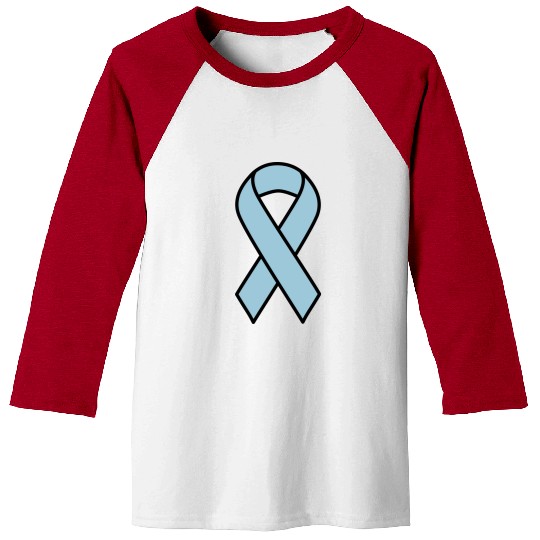 Light Blue Prostate Cancer Ribbon Baseball Tees