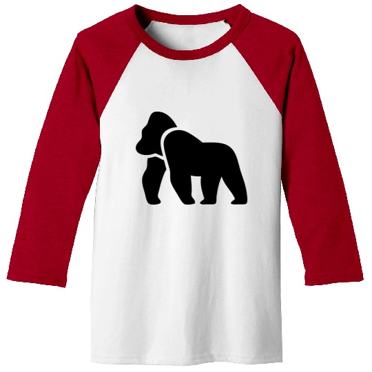 Gorilla Silhouette (Ape) Baseball Tees