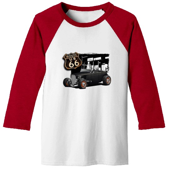 Route 66 1932 Ford Roadster Baseball Tees