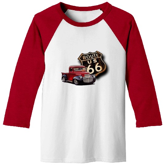 Route 66 Street Rod Baseball Tees