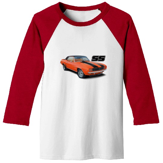 1969 Orange Camaro Baseball Tees
